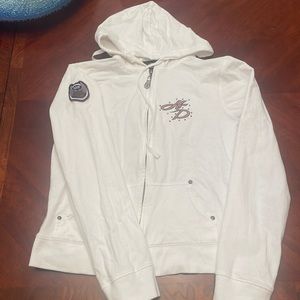 Harley Davidson white full zip